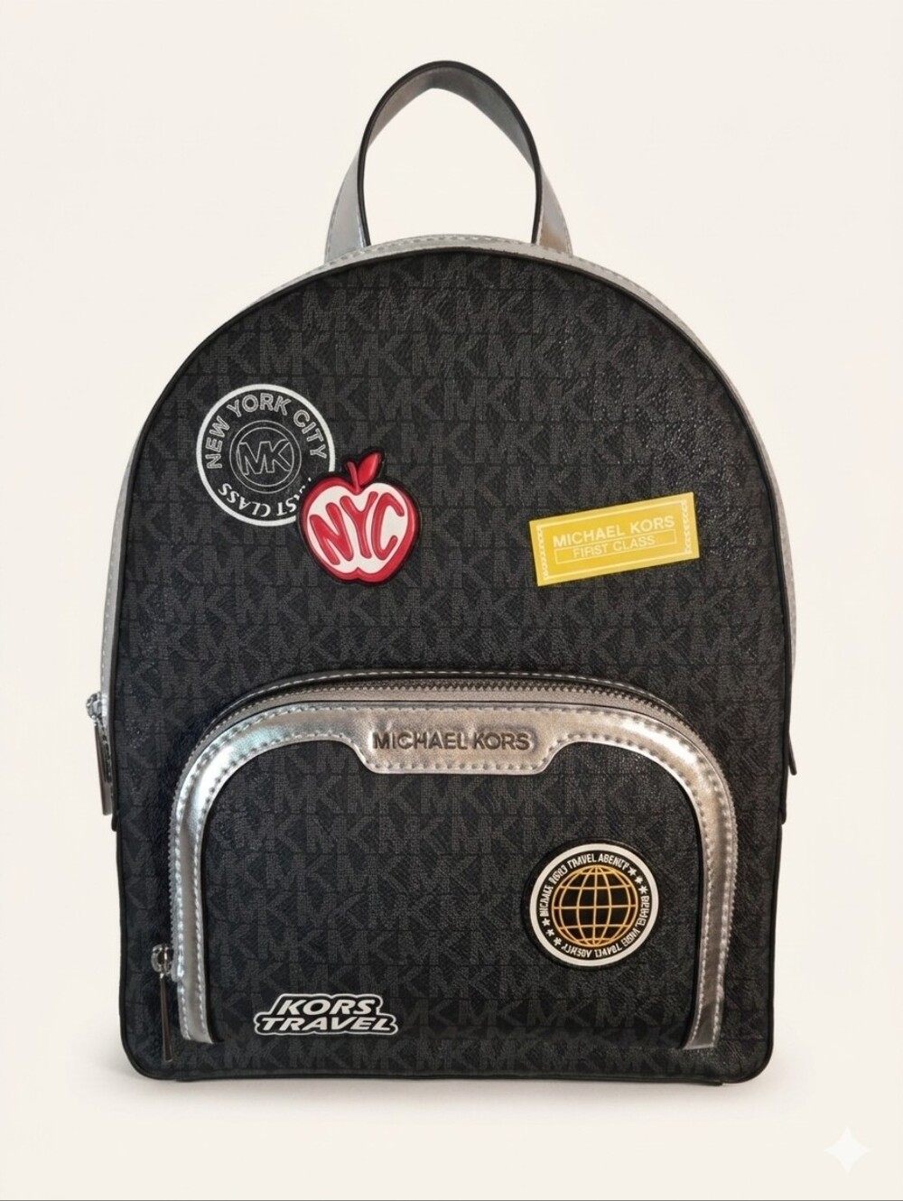 Michael Kors Jaycee Medium Embellished Signature Logo Backpack NWT